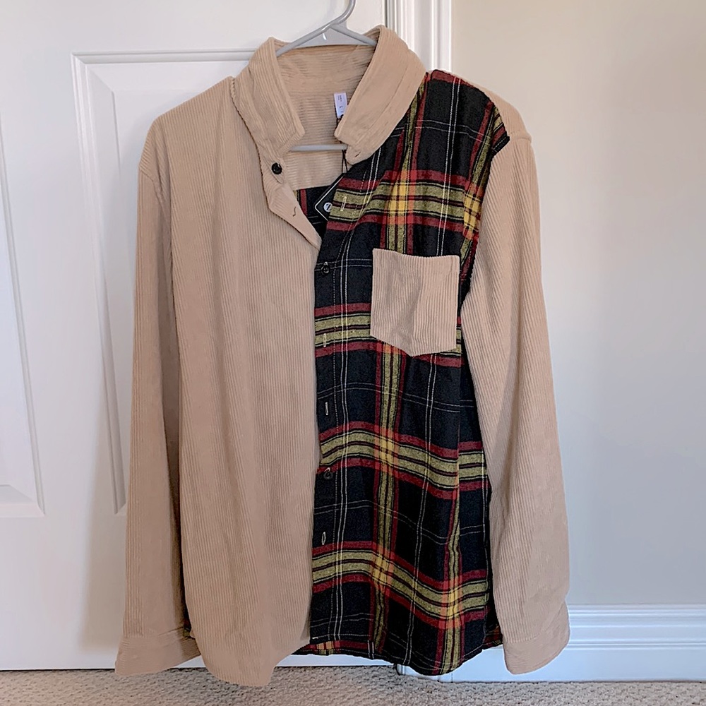 Zaful Men’s Multicolored Button Up, size L